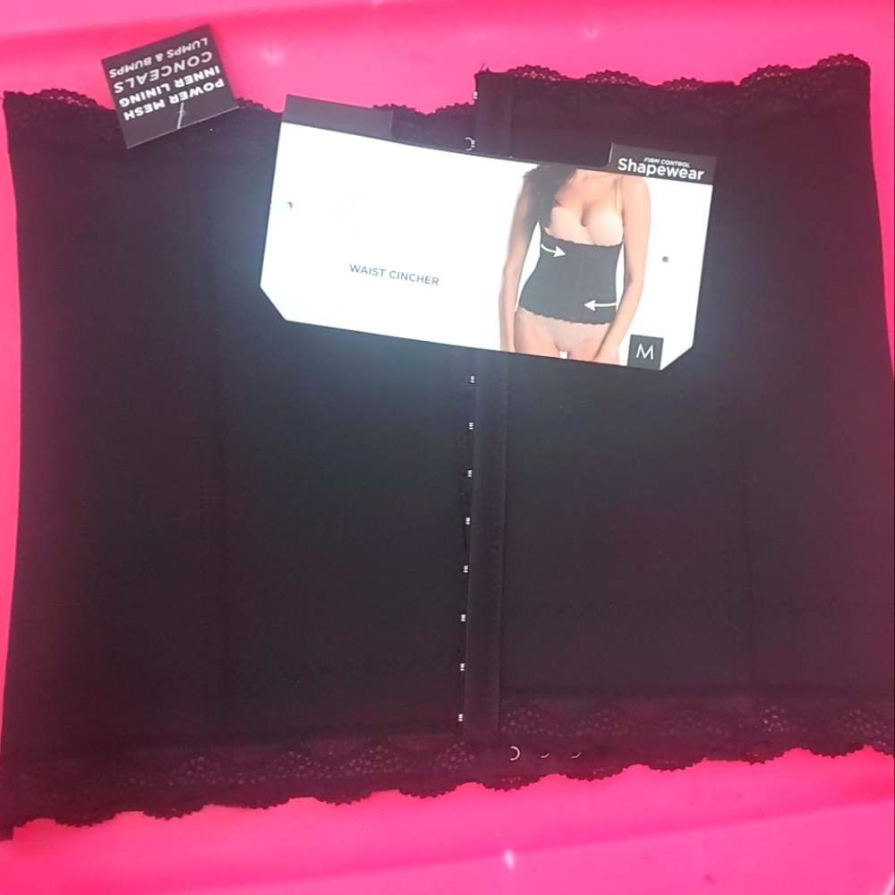 Medium Firm Control Shape Wear Black Waist Cincher